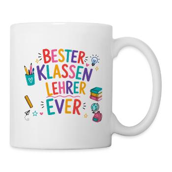 Bester Klassenlehrer Ever! - Tasse - Weiß - Rechts