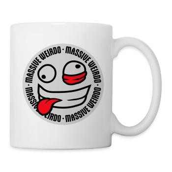 Massive weirdo Komischer Weirdo Lustig Spruch Logo - Tasse - Weiß - Rechts