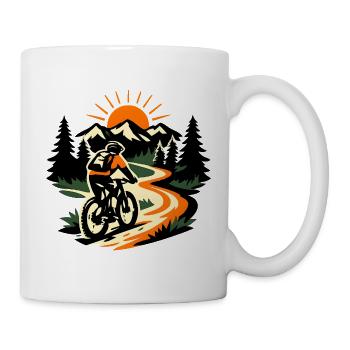 Mountain Bike Adventure – Cycling Outdoor Mountain - Tasse - Weiß - Rechts