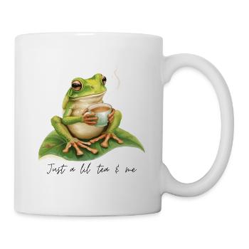 Just a lil' tea & me – Frosch-Motiv - Tasse - Weiß - Rechts