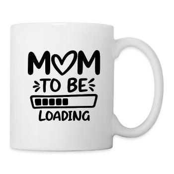 Mama in Warteschleife – Baby unterwegs - Tasse - Weiß - Rechts