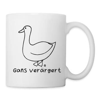 Gans verärgert - Tasse - Weiß - Rechts