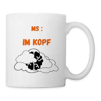 MS Nebel im Kopf – Brain Fog & Multiple Sklerose - Tasse - Weiß - Rechts