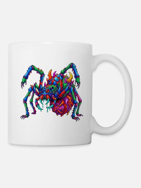Neon Arachnid Rampage - Tasse - Weiß