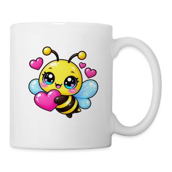Bienenherz-Zärtlichkeit - Tasse - Weiß - Rechts