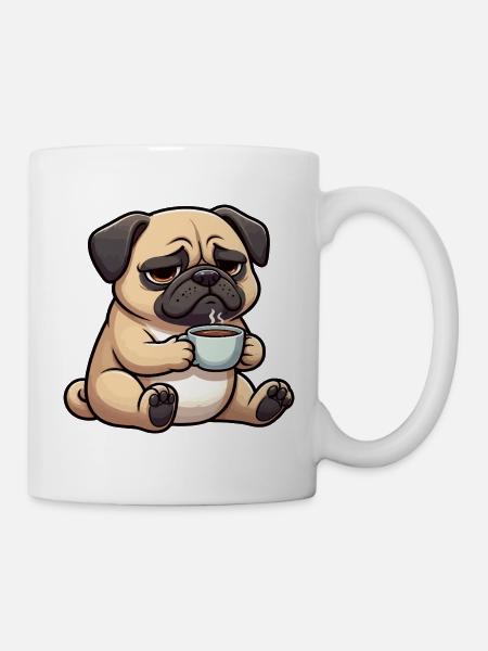 Mops Möpse Mopsbesitzer Mopsliebhaber Mopshalter - Tasse - Weiß