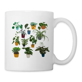 Zimmerpflanzen - Tasse - Weiß - Rechts