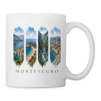 Montenegro Travel – Bucht von Kotor Motiv - Tasse - Weiß - Rechts