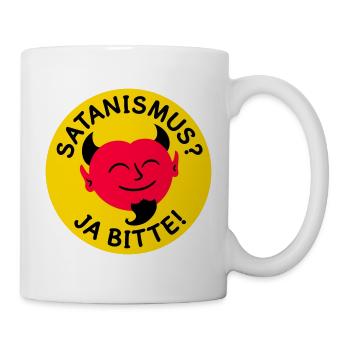 Teufel - Satanismus? Ja bitte! (Farben änderbar) - Tasse - Weiß - Rechts