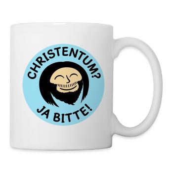 Jesus - Christentum? Ja Bitte! (Farben änderbar) - Tasse - Weiß - Rechts