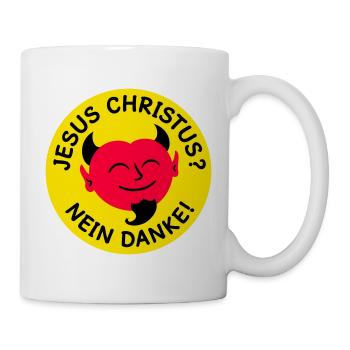 Teufel - Jesus Christus? Nein Danke! - Tasse - Weiß - Rechts