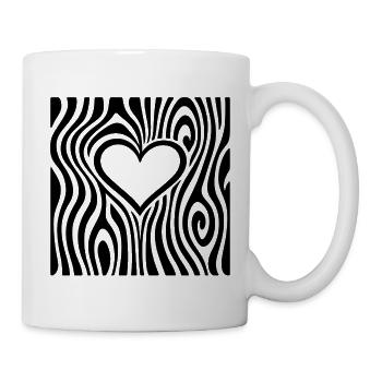 wood heart - Tasse - Weiß - Rechts