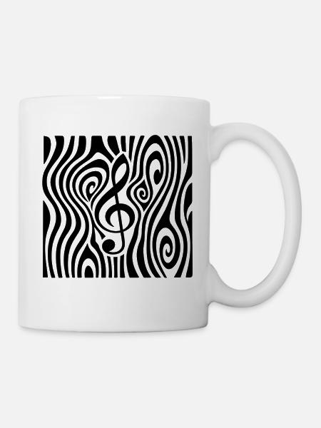 wood music - Tasse - Weiß