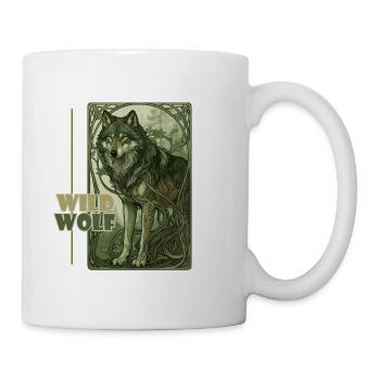 Jugendstil-Wildwolf - Tasse - Weiß - Rechts