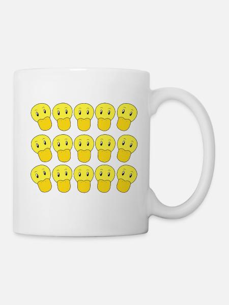 Niedliche Entengesichter - Tasse - Weiß