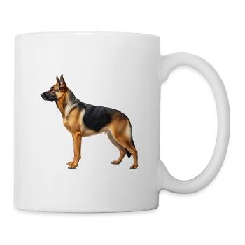 Deutscher Schäferhund - Tasse - Weiß - Rechts