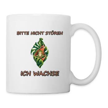 Bitte nicht stören, ich wachse - Tasse - Weiß - Rechts