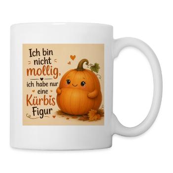 Kürbis Figur Humor Spruch - Tasse - Weiß - Rechts