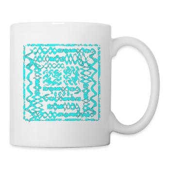Neon Graffiti Abstraktrahmen Muster - Tasse - Weiß - Rechts