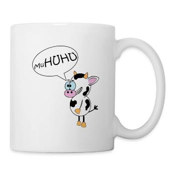 MUHHU Kuh Cartoon - Tasse - Weiß - Rechts