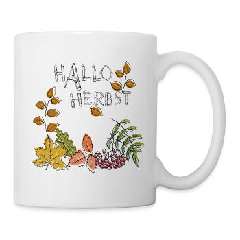 Hallo Herbst - Tasse - Weiß - Rechts