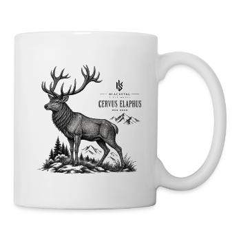 Hirsch  - Tasse - Weiß - Rechts