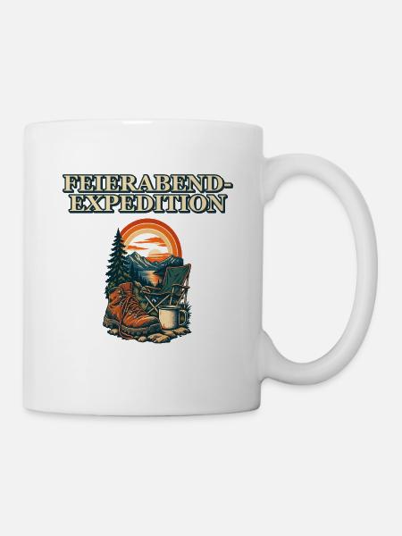 Feierabend-Expedition - Tasse - Weiß