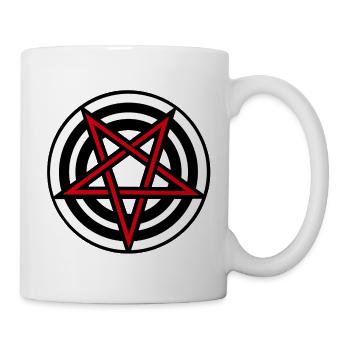 Pentagramm-Ring - Tasse - Weiß - Rechts
