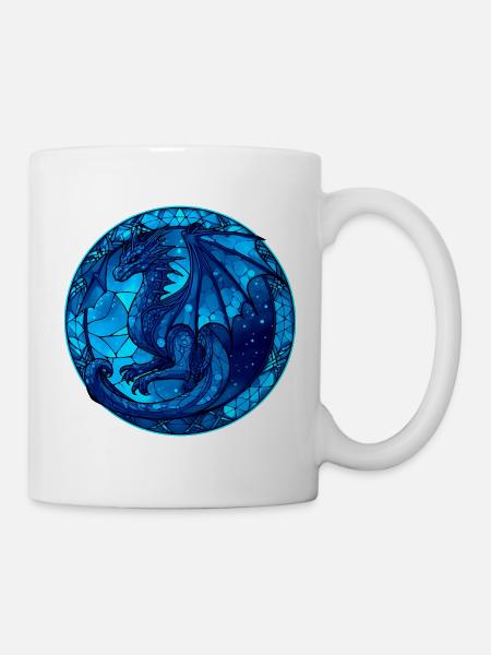 Blue Dragon - Tasse - Weiß