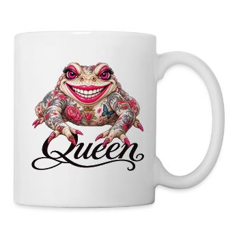 Queen-Tattoofrosch  - Tasse - Weiß - Rechts