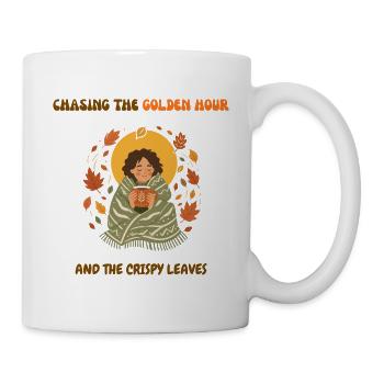 Chasing The Golden Hour – Cozy Autumn, Herbst - Tasse - Weiß - Rechts