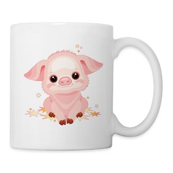 Motiv_Schweinchen - Tasse - Weiß - Rechts