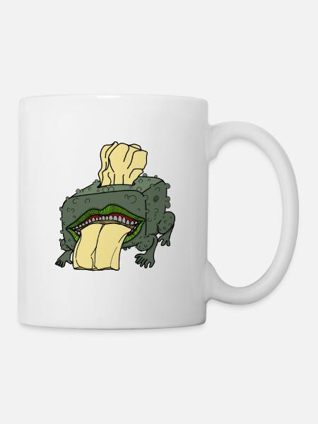 Frosch-Tissue Box Monster-Maskottchen - Tasse - Weiß
