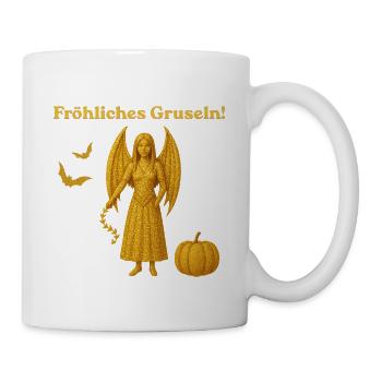 Goldene Vampir-Dämonin Fröhliches Gruseln! - Tasse - Weiß - Rechts