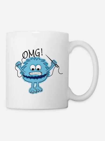 OMG Fluffy Monster - Tasse - Weiß