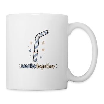 Partnerlook - 2 von 2 - Strohhalm - Tasse - Weiß - Rechts
