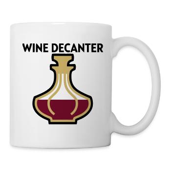 Weindekanter Karaffe Logo - Tasse - Weiß - Rechts