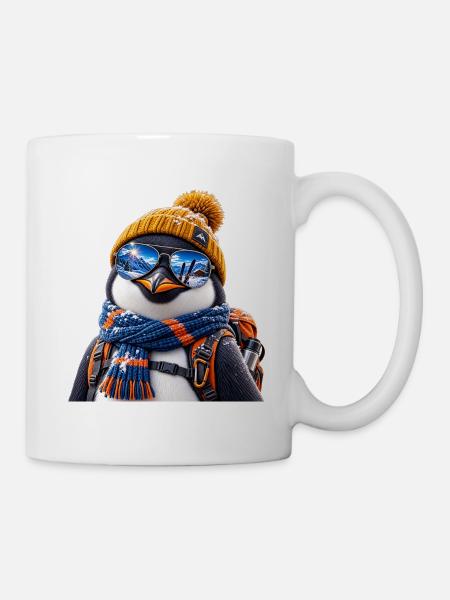 cool pingu - Tasse - Weiß