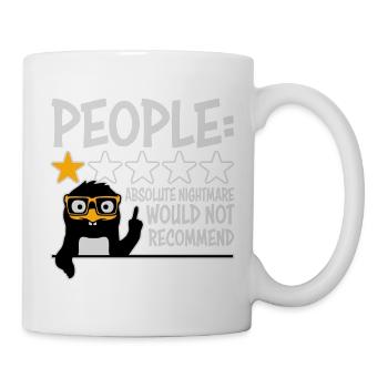 People Absolute Nightmare 1 Stern Review Pinguin - Tasse - Weiß - Rechts