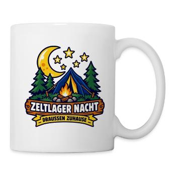 Zeltlager Nacht – Draußen zuhause - Tasse - Weiß - Rechts