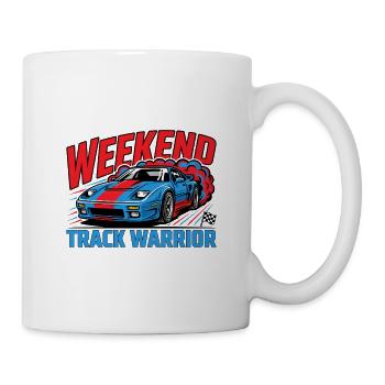Wochenend-Rennbahn-Krieger - Tasse - Weiß - Rechts
