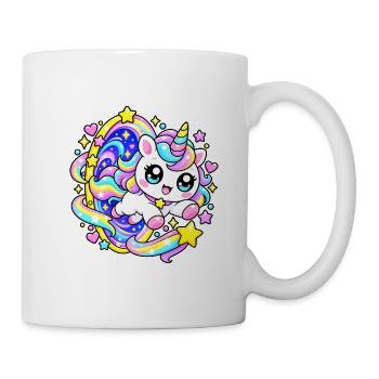 Fee Regenbogen Einhorn - Tasse - Weiß - Rechts