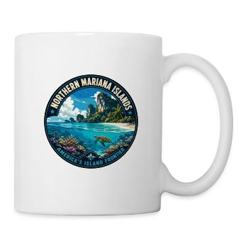Northern Mariana Islands Island Frontier Badge - Tasse - Weiß - Rechts