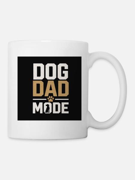 Dog Dad Mode - Tasse - Weiß