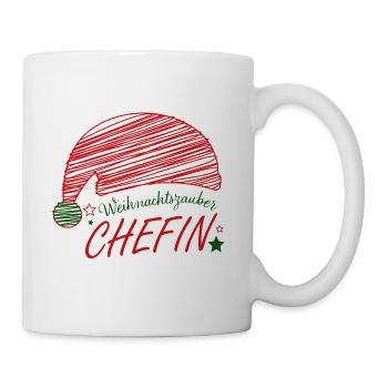 Weihnachtszauber Chefin – Lustiges Weihnachtsmotiv - Tasse - Weiß - Rechts
