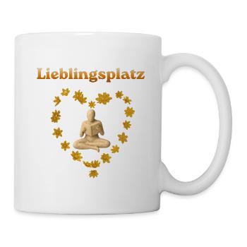 Lieblingsplatz Goldlesekreis - Tasse - Weiß - Rechts
