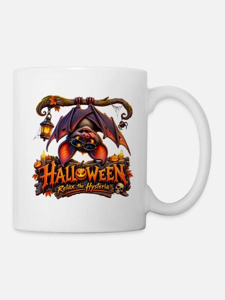 Lustige Halloween-Fledermaus - Tasse - Weiß