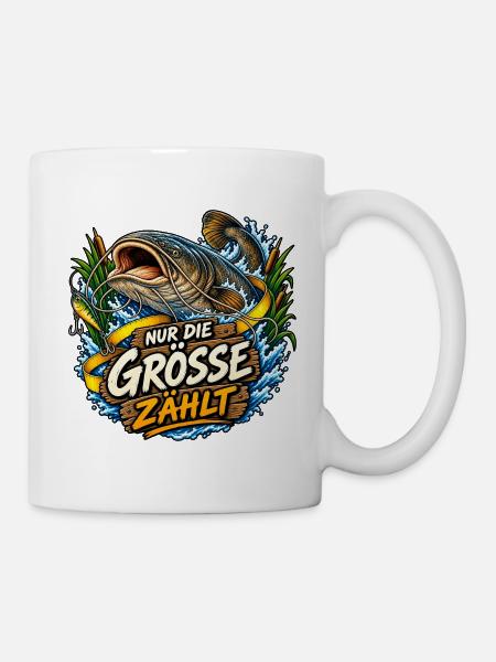 Nur die Größe zählt Wels - Tasse - Weiß