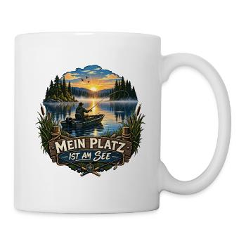 Mein Platz ist am See - Tasse - Weiß - Rechts