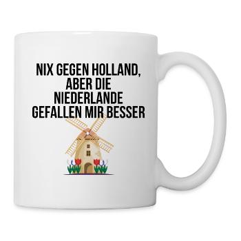 URLAUB HOLLAND, URLAUB NIEDERLANDE, FAN, ORANJE  - Tasse - Weiß - Rechts